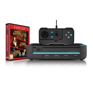 EVERCADE VS-R CONSOLE WITH TOMB RAIDER COLLECTION 1