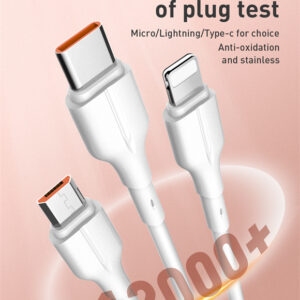 LDNIO CHARGING DATA CABLE (A-C) 25W 1M TYPE-C WHITE LS841_C